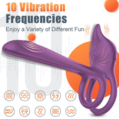 Zappy | 3 in 1 Multifunctional Penis Cock Ring with 10 Vibrating Modes