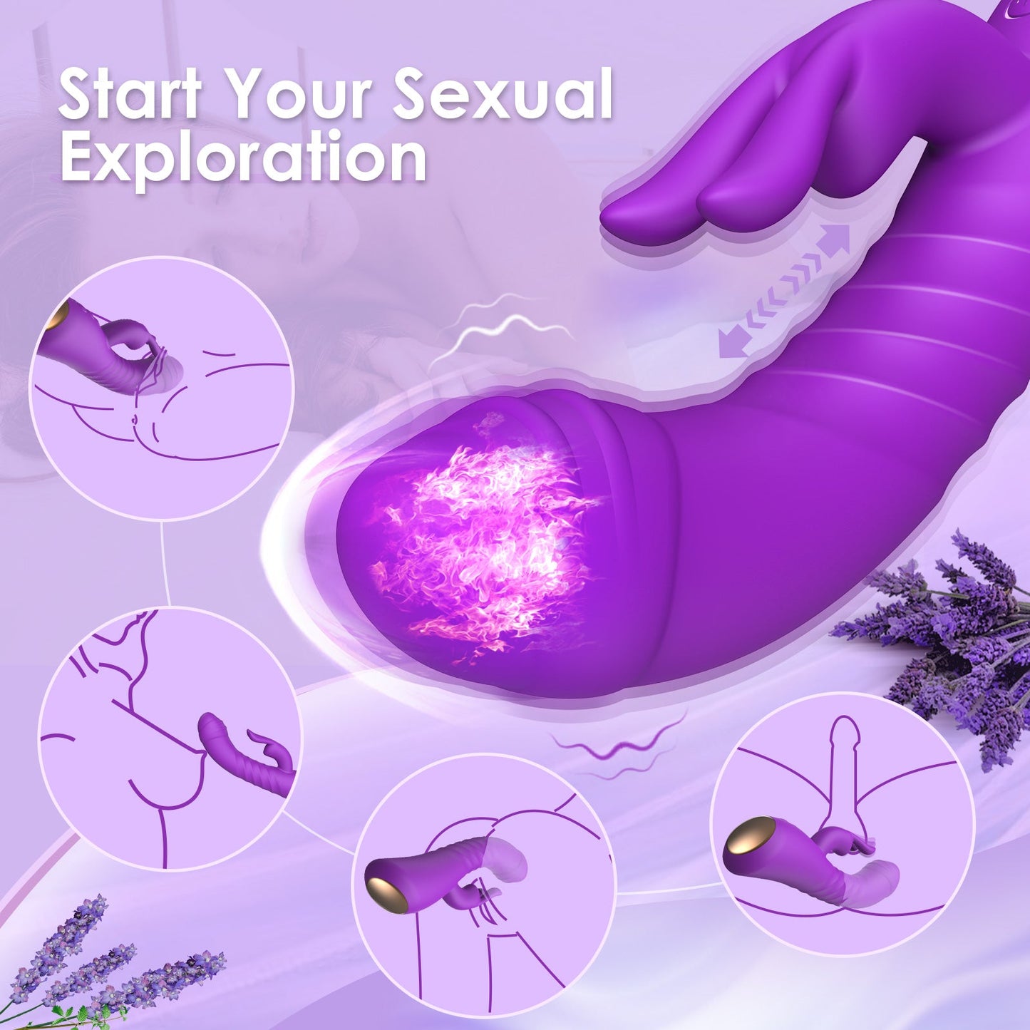 Salsa | Thrusting Dildo Rabbit G-Spot Vibrator Heating for Women