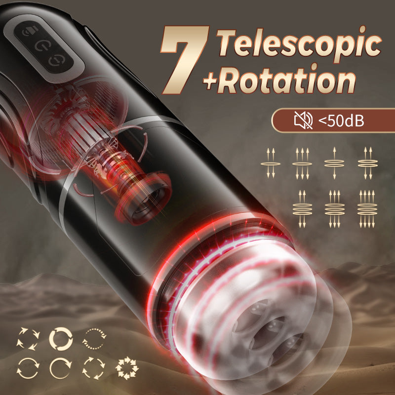 Chainsaw - 7 Thrusting Rotation Male Masturbator with Suction Base