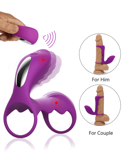 Fuzzy | 12 Vibration Modes Remote control Penis Ring