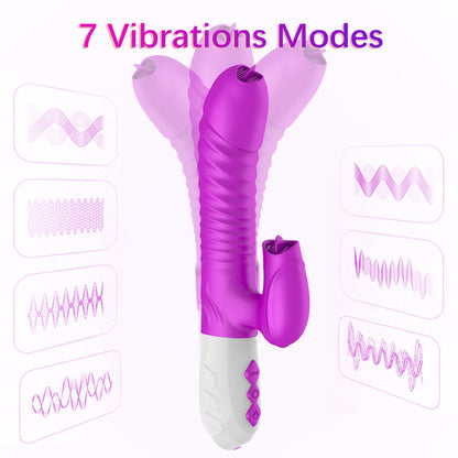 Lush | 2 Tongues Licking G-Spot Rabbit Stimulator Vibrator