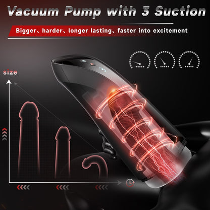 Blush | App Control 3 in 1 Vacuum Pump penis Trainer Vibrating Male Masturbator