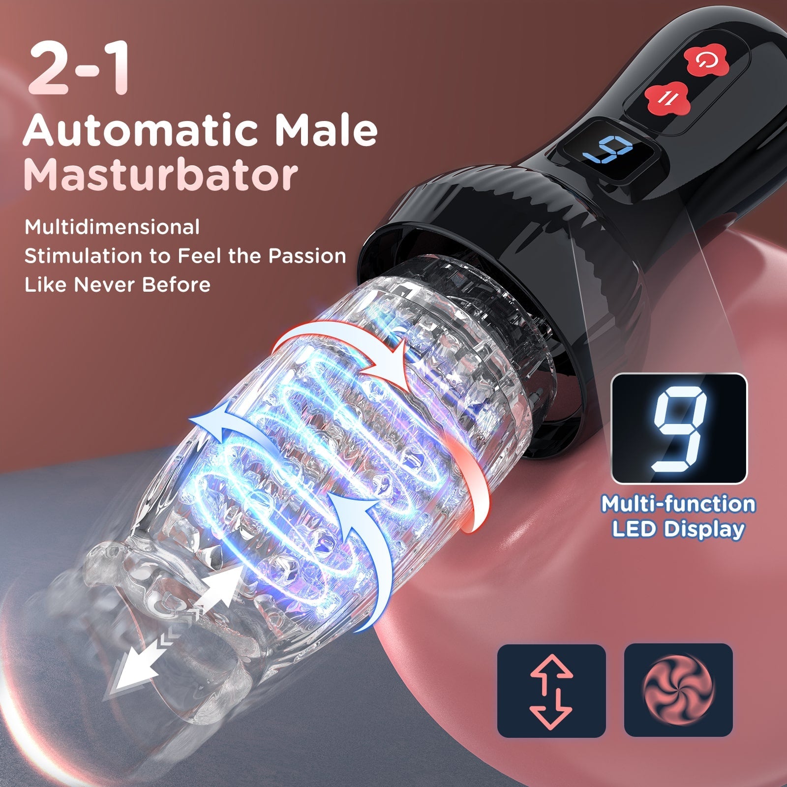 Male rose pro Upgraded 2 in 1 Powerful Vibrating Thrusting and Rotating Male Masturbator Lovebirdvibe Male rose pro Upgraded 2 in 1 Powerful Vibrating Thrusting and Rotating Male Masturbator Lovebirdvibe