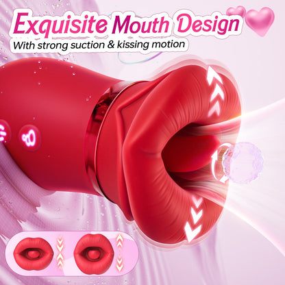 Snazzy | 4 in 1 Kiss Tongue Licking Multi Stimulations Mouth Vibrator Toy