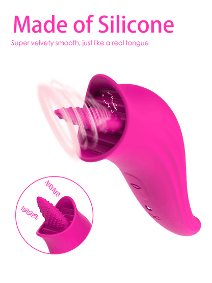 Spicy | 8 Modes G-Spot Stimulator Clit Licker 2 in 1 Tongue Vibrator