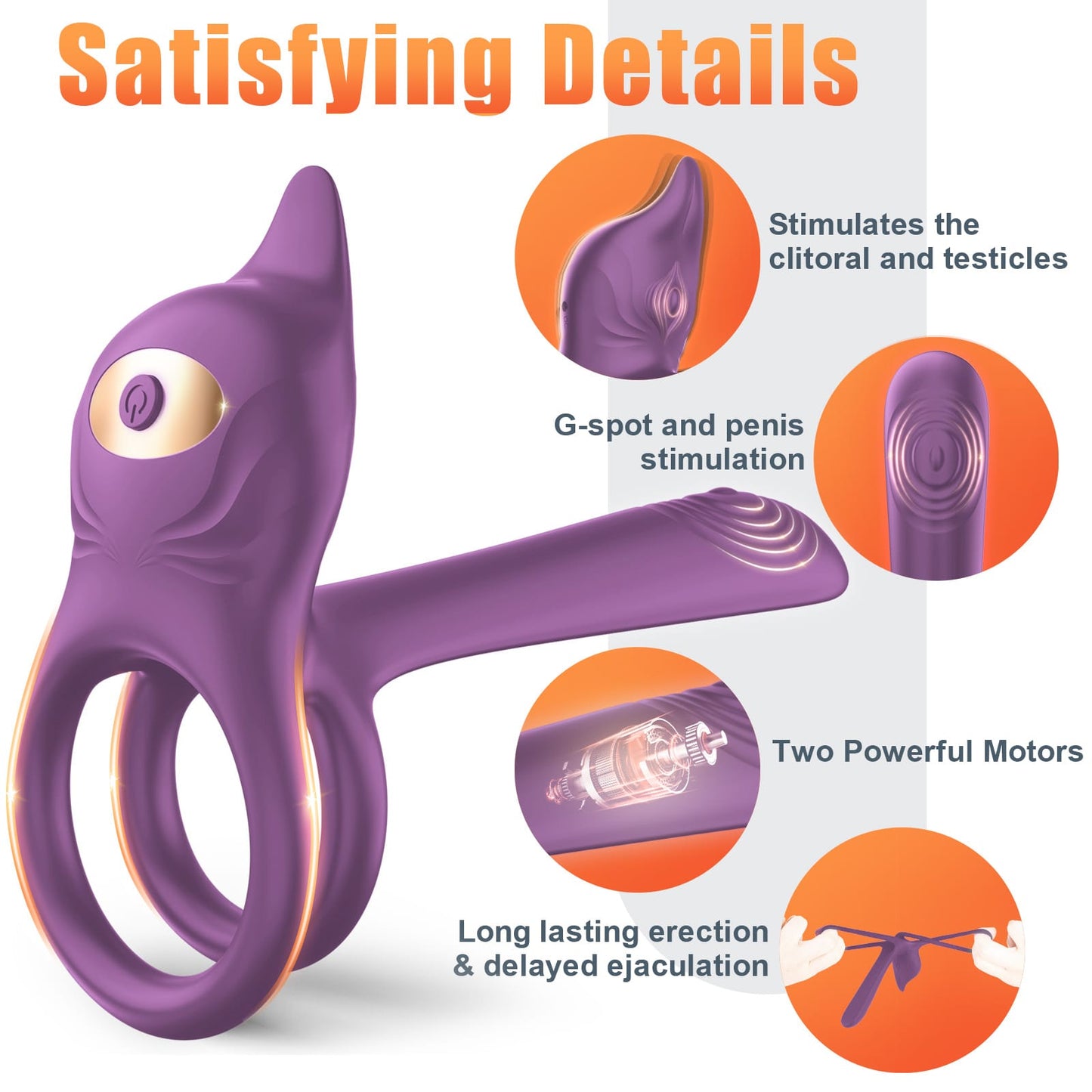 Zappy | 3 in 1 Multifunctional Penis Cock Ring with 10 Vibrating Modes