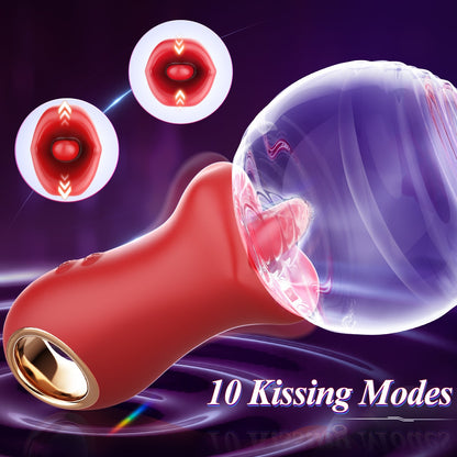 Slick | 3 in 1 Kissing and Licking Female Vibrator Sex Toy