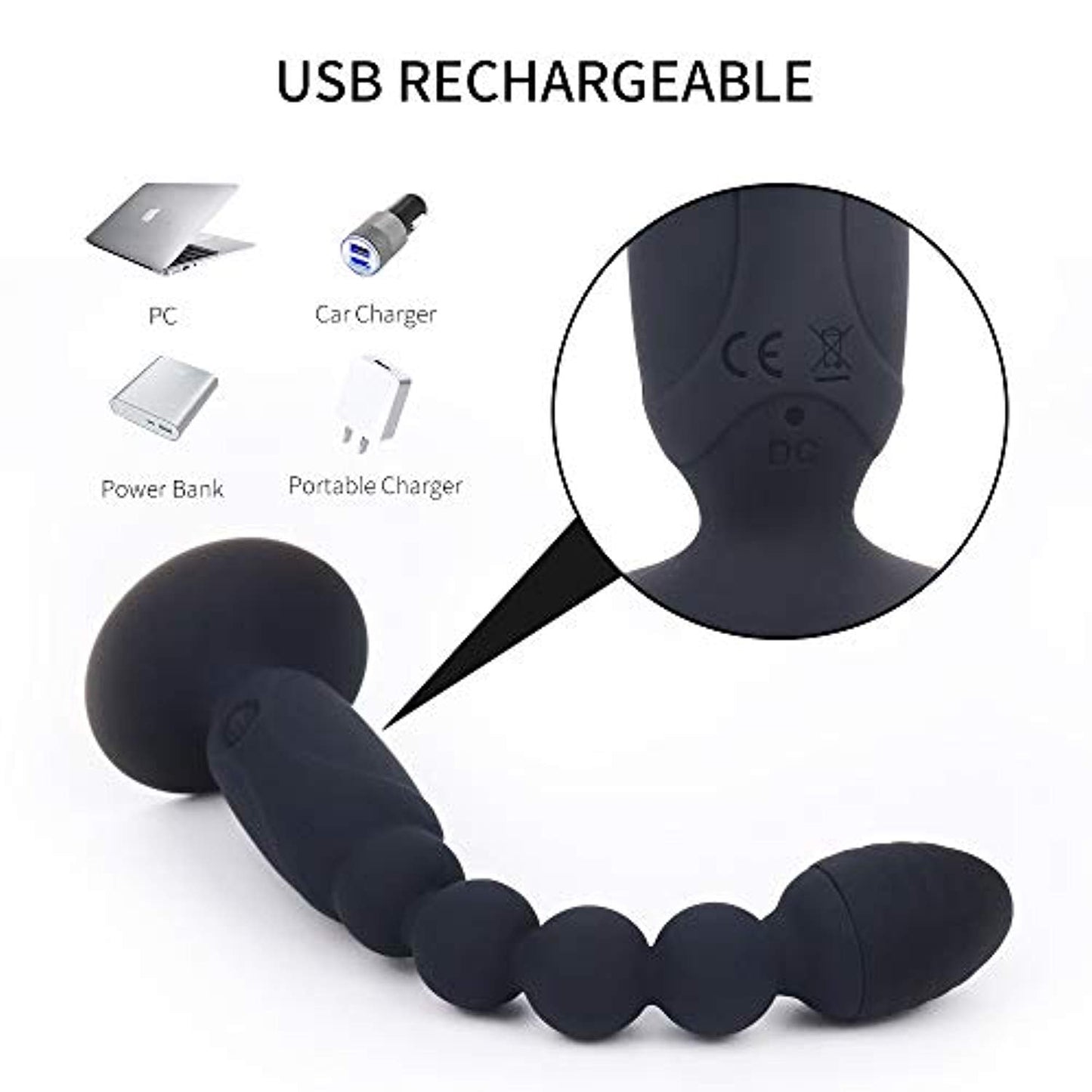 LonganDelight - Anal Vibrator Prostate Massager Butt Plug With Suction Cup