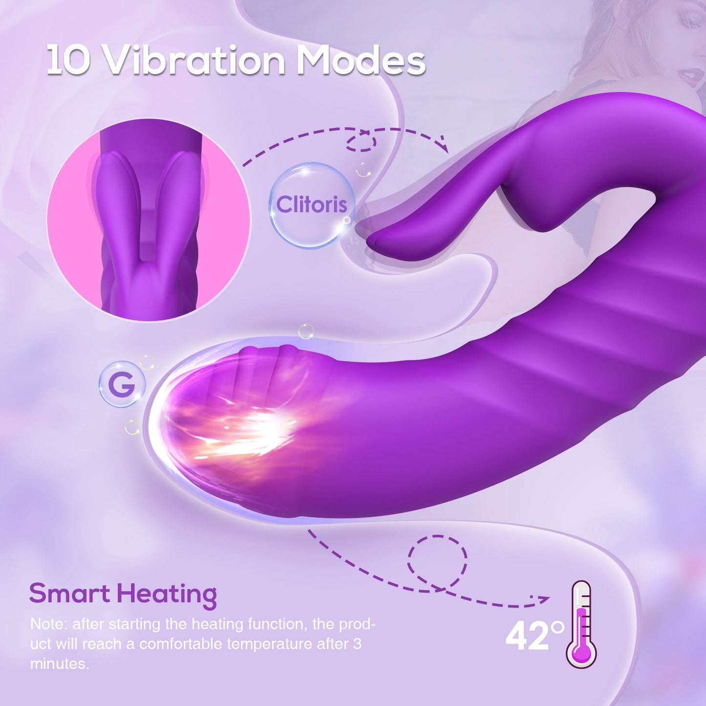 Salsa | Thrusting Dildo Rabbit Vibrator Smart Heating for Women