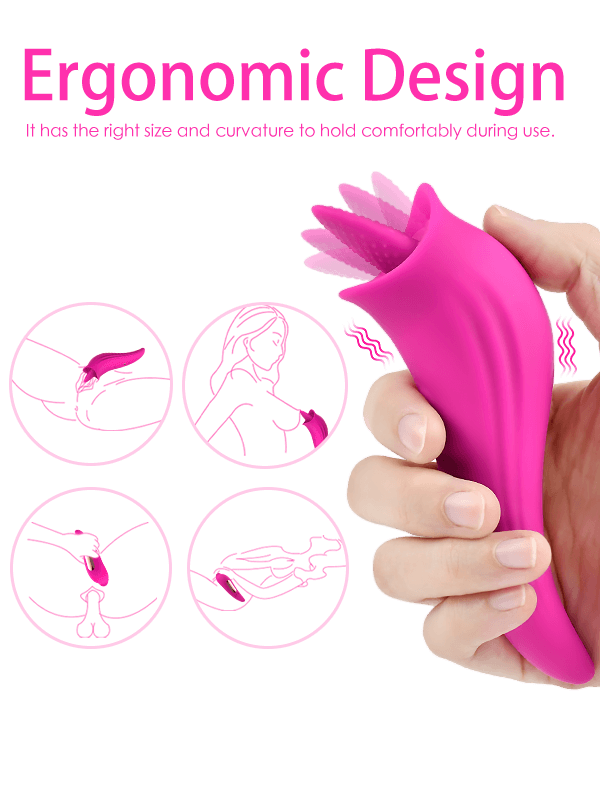 Spicy | 8 Modes G-Spot Stimulator Clit Licker 2 in 1 Tongue Vibrator