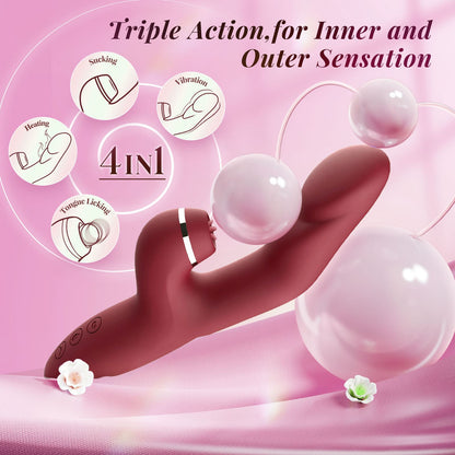 Jolly | 3 in 1 Stimulation Rabbit Vibrator with Heating