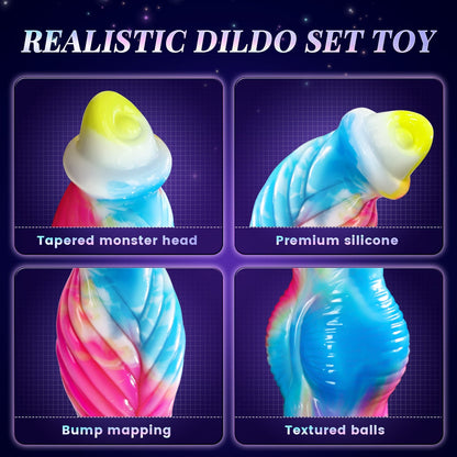 Flip | 10.2 inch Fantastic 3 in 1 Realistic Huge dildo Vibrator Sex Toy