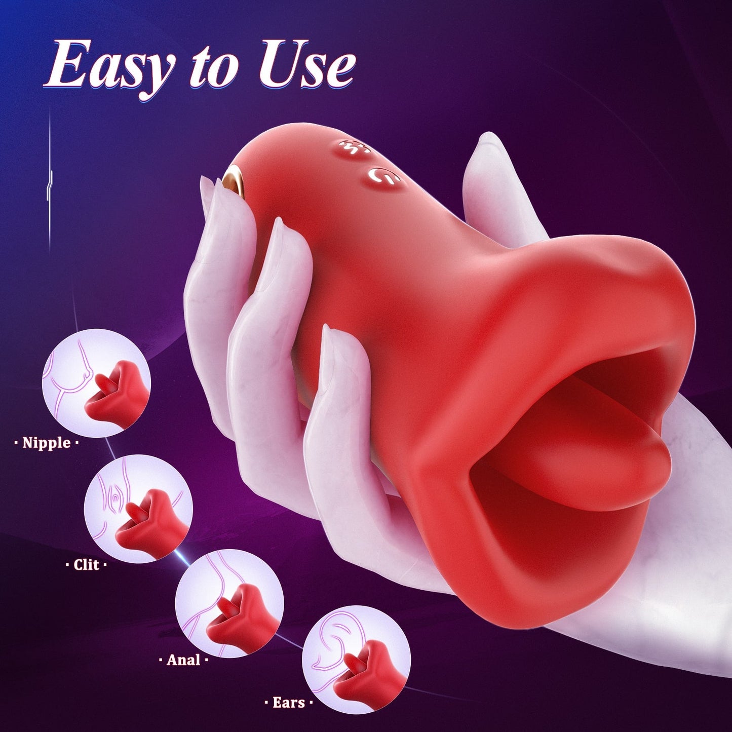 Slick | 3 in 1 Kissing and Licking Female Vibrator Sex Toy