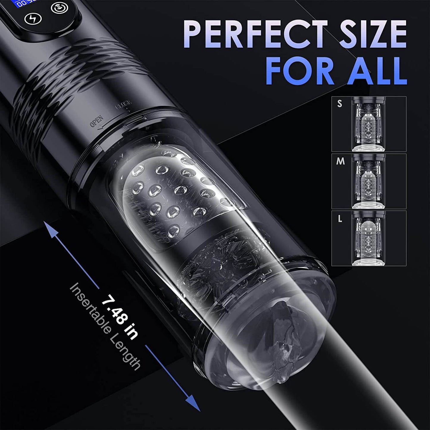 Charm | Innovative Motors Telescoping LCD Display Masturbator