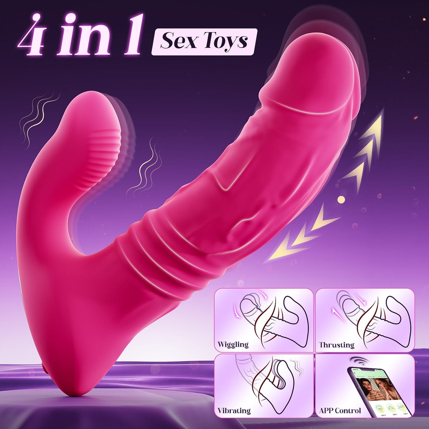 Posh | Wearable Thrusting and Vibrating App Control Vibrator Female Toy