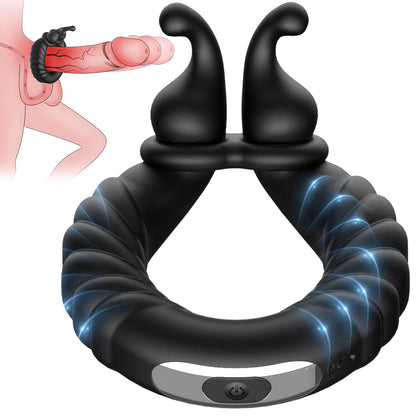 KinkyKangaroo | 2 Motors Perineum Penis Ring with Vibration