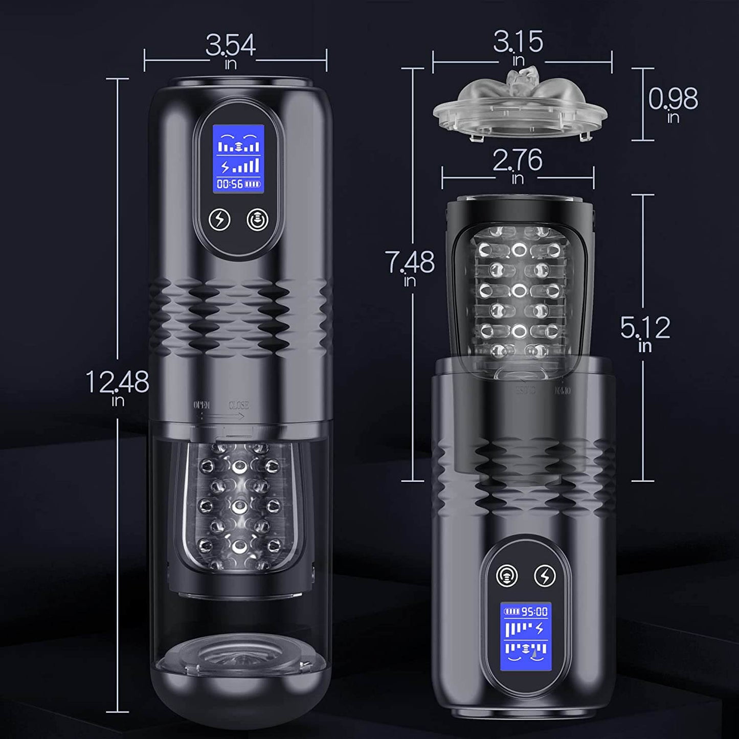 Charm | Innovative Motors Telescoping LCD Display Masturbator