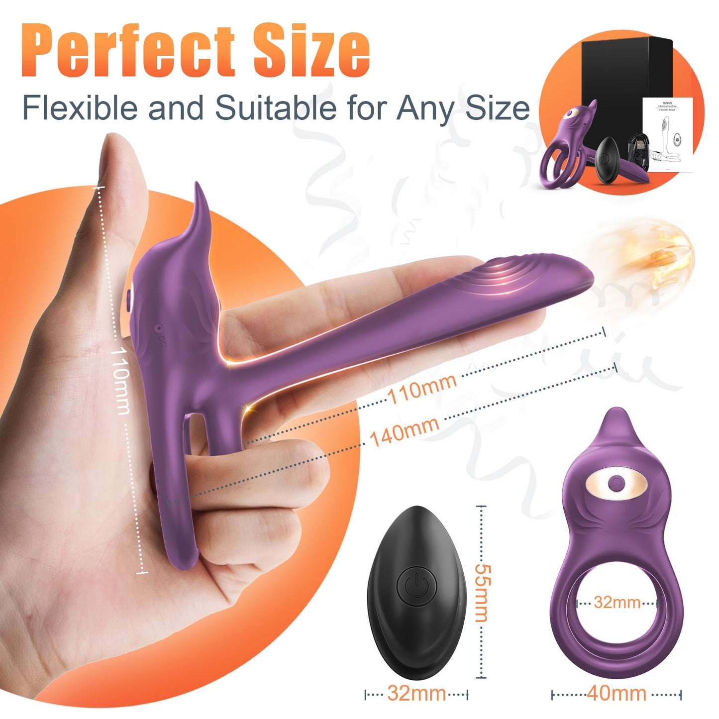 Zappy | 3 in 1 Multifunctional Penis Cock Ring with 10 Vibrating Modes