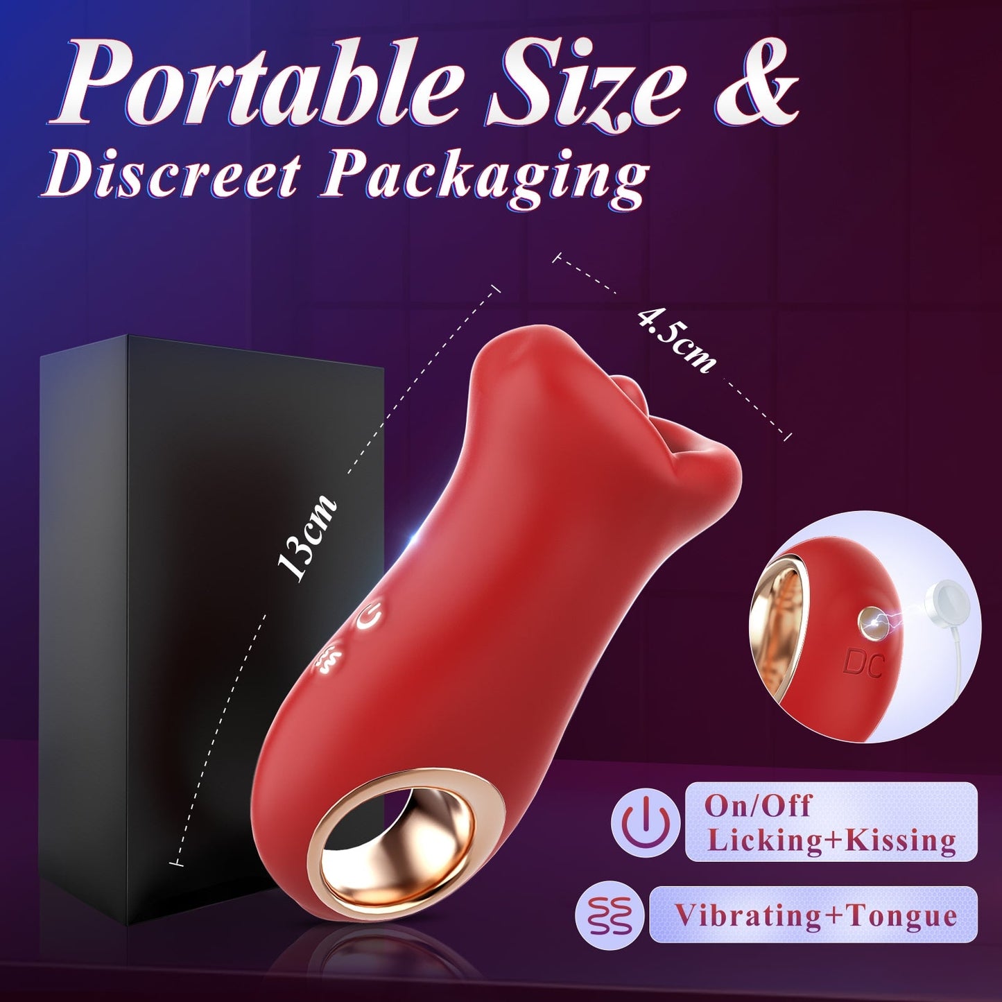 Slick | 3 in 1 Kissing and Licking Female Vibrator Sex Toy