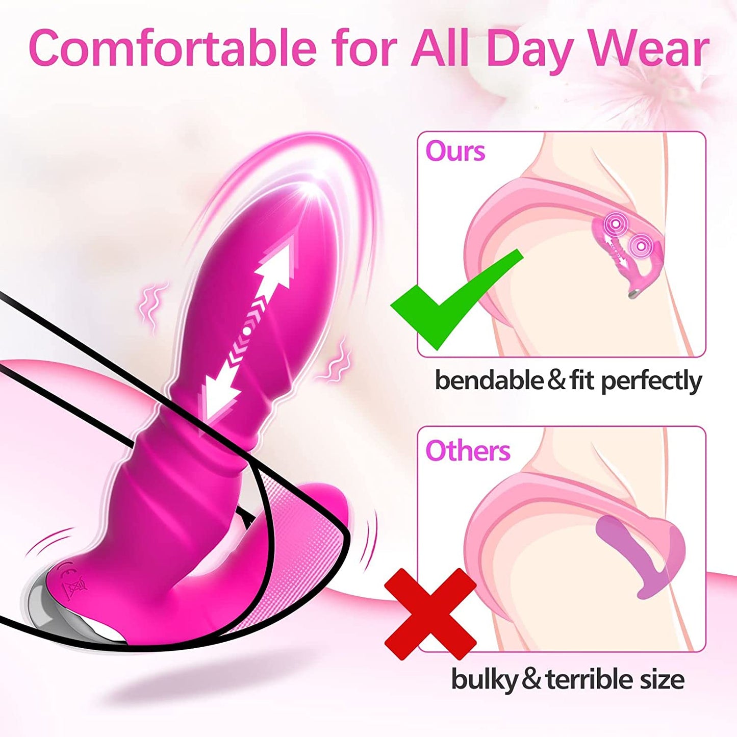 Plushy | Thrusting Wearable Butt Plug G-Spot Vibrator