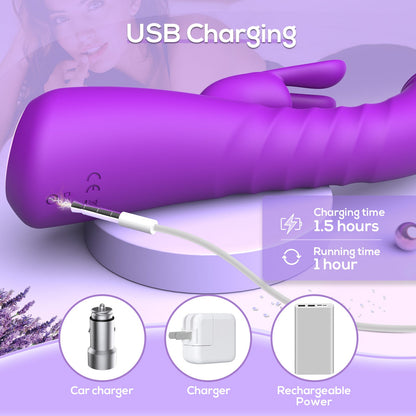 Salsa | Thrusting Dildo Rabbit Vibrator Smart Heating for Women