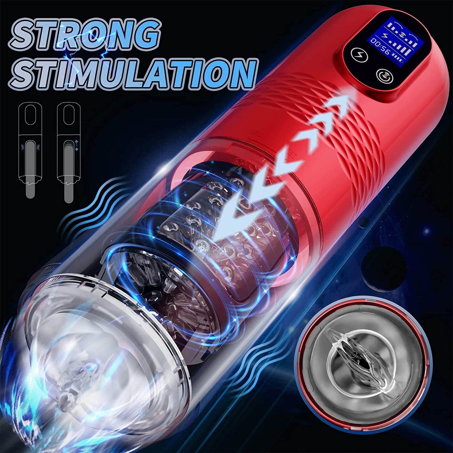 Charm | Innovative Motors Telescoping LCD Display Masturbator