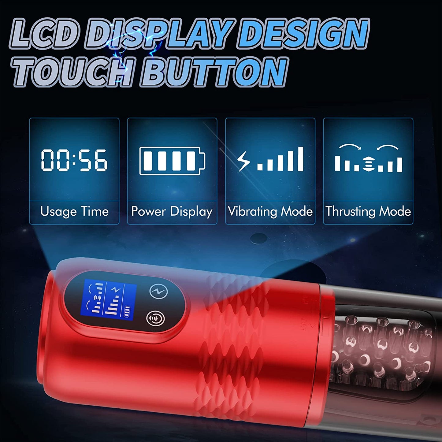 Charm | Innovative Motors Telescoping LCD Display Masturbator