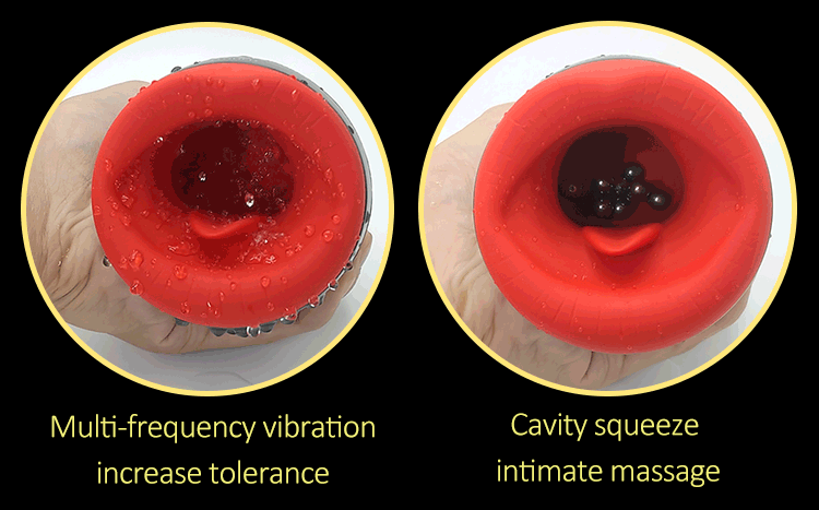 SlinkyLily - Upgraded Vibrating Masturbator Intelligent Heating Waterproof Oral Toy