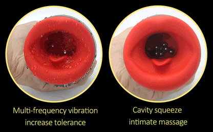 SlinkyLily - Upgraded Vibrating Masturbator Intelligent Heating Waterproof Oral Toy