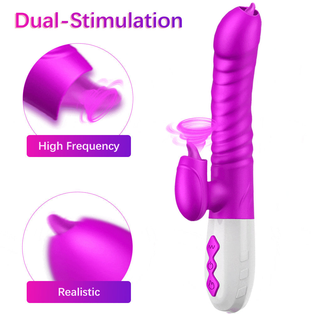 Lush | 2 Tongues Licking G-Spot Rabbit Stimulator Vibrator